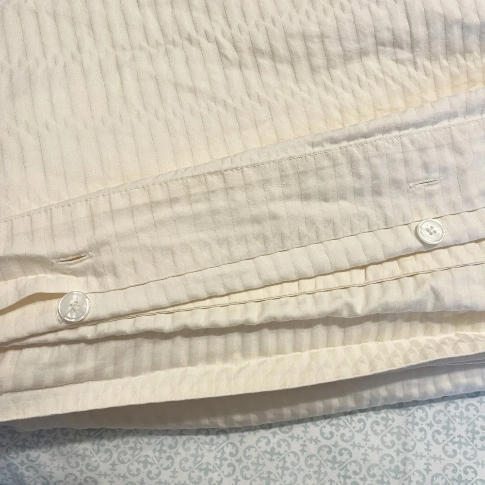 Ralph Lauren Duvet King Size Cream Ribbed